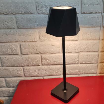 Imagem de Luminaria Abajur de Mesa 3 Tons LED Bateria Recarregavel USB Casa Trabalho Quarto Cabeceira Sala Escritorio Recepçao Moderno Iluminaçao Decoraçao