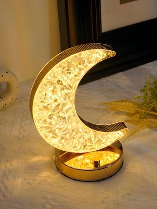 Imagem de Luminária Abajur De Mesa C/ Botão Touch Lua Cristal B-Max BM-F1132