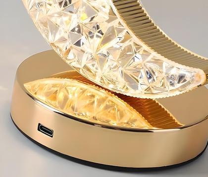 Imagem de Luminária Abajur De Mesa C/ Botão Touch Lua Cristal B-Max BM-F1132