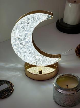 Imagem de Luminária Abajur De Mesa C/ Botão Touch Lua Cristal B-Max BM-F1132