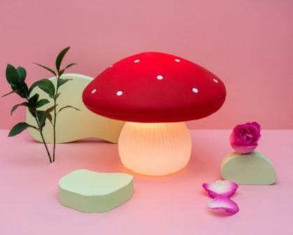 Imagem de Luminária Abajur de Mesa Cogumelo Decoração Quarto Infantil Led Bivolt Iluminação  Presente Usare