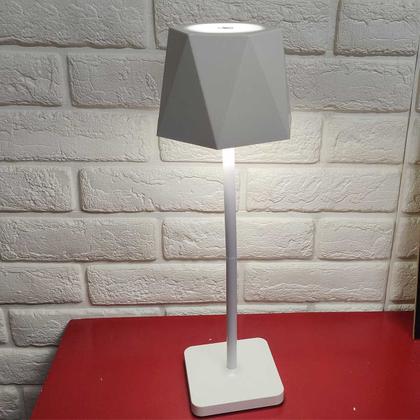 Imagem de Luminaria Abajur de Mesa LED 3 Tons USB Bateria Recarregavel Quarto Cabeceira Sala Escritorio Recepçao Casa Trabalho Decoraçao Moderno Iluminaçao
