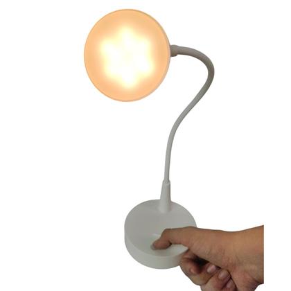 Imagem de Luminaria Abajur de Mesa Touch Led 3 Tons Flexivel USB Bateria Recarregavel Quarto Sala Cabeceira Escritorio Iluminaçao Decoraçao