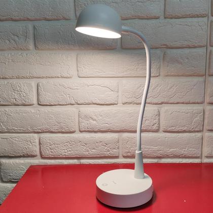 Imagem de Luminaria Abajur de Mesa Touch Led 3 Tons Flexivel USB Bateria Recarregavel Quarto Sala Cabeceira Escritorio Iluminaçao Decoraçao