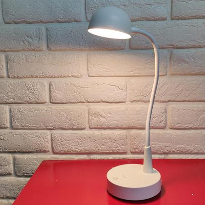 Imagem de Luminaria Abajur de Mesa Touch Led 3 Tons Flexivel USB Bateria Recarregavel Quarto Sala Cabeceira Escritorio Iluminaçao Decoraçao