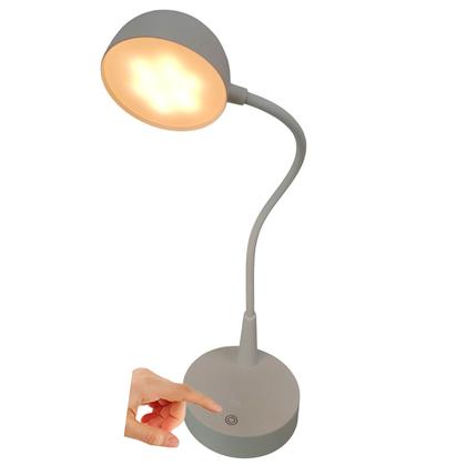 Imagem de Luminaria Abajur de Mesa Touch Led 3 Tons Flexivel USB Bateria Recarregavel Quarto Sala Cabeceira Escritorio Iluminaçao Decoraçao