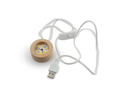 Imagem de Luminária Abajur Globo Vidro Lobo LED USB Enfeite Decorativo Esfera Vidro de 3D Base de Madeira