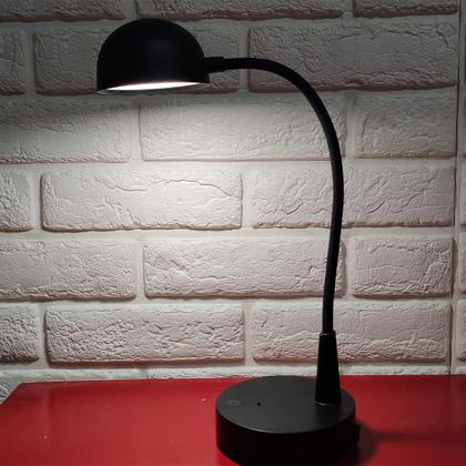 Imagem de Luminaria Abajur LED 3 Tons Touch Flexivel USB Bateria Recarregavel Mesa Sala Quarto Cabeceira Trabalho Home Office Recepçao Escritorio Iluminaçao Dec