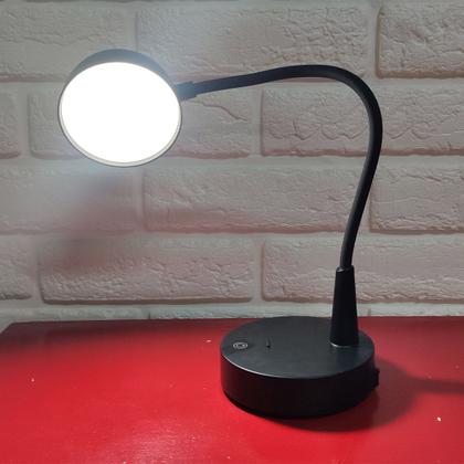 Imagem de Luminaria Abajur LED 3 Tons Touch Flexivel USB Bateria Recarregavel Mesa Sala Quarto Cabeceira Trabalho Home Office Recepçao Escritorio Iluminaçao Dec
