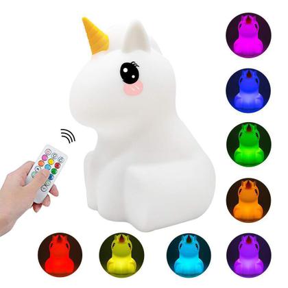 Imagem de Luminária Abajur Led Infantil Unicórnio Sem Fio Pet Light