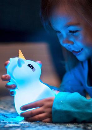 Imagem de Luminária Abajur Led Infantil Unicórnio Sem Fio Pet Light