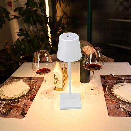 Imagem de Luminária Abajur Mesa Led Dimerizável Sem Fio Recarregável