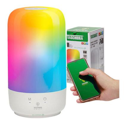Imagem de Luminaria Abajur Mesa Rgb Pill Smart Wi-fi Led Taschibra