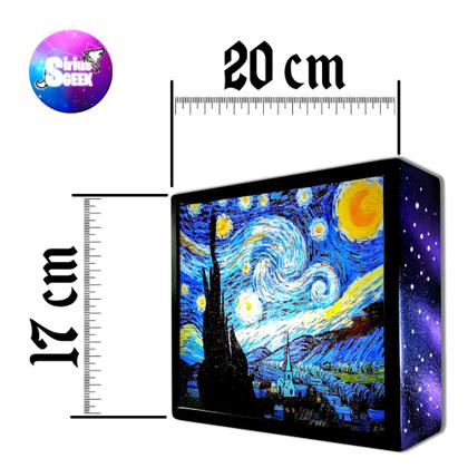 Imagem de Luminária Abajur Noite Estrelada de Van Gogh Arte Decoração