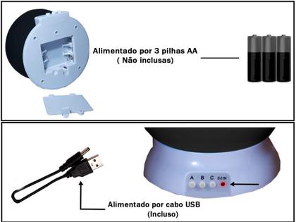 Imagem de Luminária Abajur Projetor de Estrelas Preto Led Luatek LKJ-124