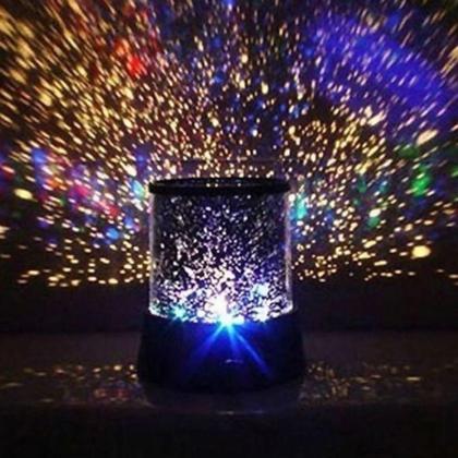 Imagem de Luminária abajur projetor de teto e parede céu infantil led com usb bivolt para festa