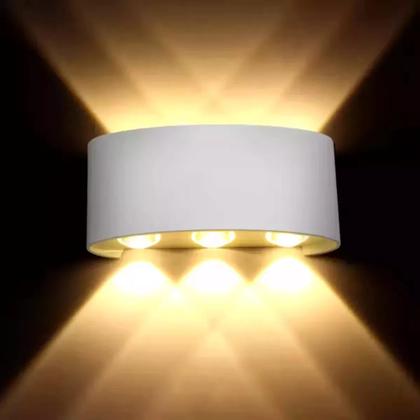 Luminária Arandela 6w Retangular 2 Focos Com 6 Leds 3000k Refletor Lâmpada Meia Lua EBAR608671 - EMBULED Imagem de Luminária Arandela 6w Retangular 2 Focos Com 6 Leds 3000k Refletor Lâmpada Meia Lua EBAR608671
