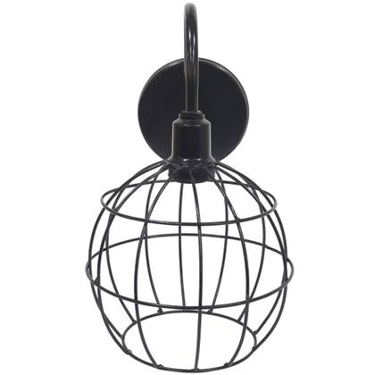 Imagem de Luminária Arandela Parede Aramada Globo Industrial Retro + Lâmpadas Led Vintage Preto