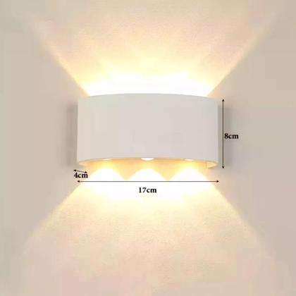 Imagem de Luminária Arandela Refletor Lâmpada Meia Lua 6W LED  À Prova D'Água  Interno e Externo  EBAR608671