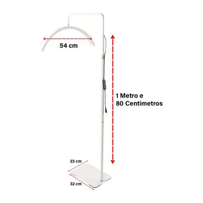 Imagem de Luminária Arco Meia Lua 180 Cm Com Suporte E Controle Remoto
