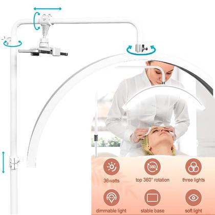 Imagem de Luminária Arco Meia Lua com Base de Chão Uso para Estética e Decoração Dgm