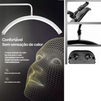 Imagem de Luminária Arco Meia Lua com Base de Chão Uso para Estética e Decoração Dgm