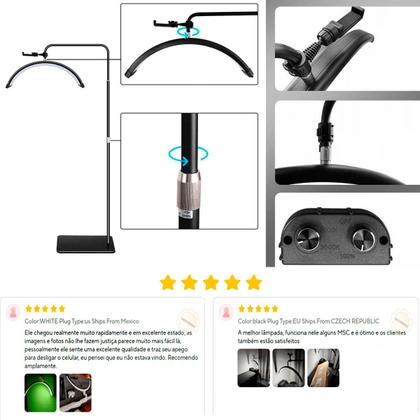 Imagem de Luminária Arco Meia Lua com Base de Chão Uso para Estética e Decoração Dgm