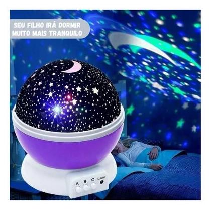 Imagem de Luminária  Baby Starry Night Light Projector para crianças, Projetor Moon Stars 12 Soft Master AZUL