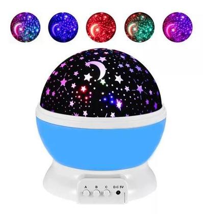 Imagem de Luminária  Baby Starry Night Light Projector para crianças, Projetor Moon Stars 12 Soft Master AZUL