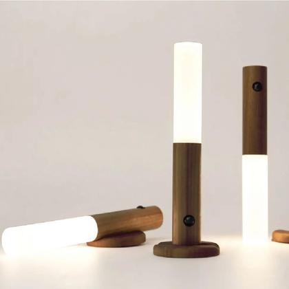 Imagem de Luminária Bastão LED Recarregável com Sensor Movimento Luz Noturna Decorativa Magnética USB para Quarto Corredor Escada Cozinha Parede Design Moderno