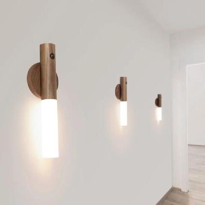 Imagem de Luminária Bastão LED Recarregável com Sensor Movimento Luz Noturna Decorativa Magnética USB para Quarto Corredor Escada Cozinha Parede Design Moderno