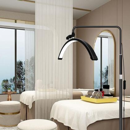 Imagem de Luminária Branca Piso Led Ring Light Arco Meia Lua Estética