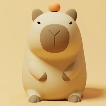 Imagem de Luminária Capivara USB Abajur Recarregável de Silicone com LED Colorido