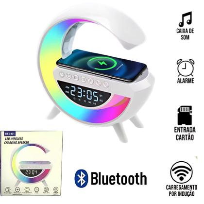 Imagem de Luminária com Conexão Bluetooth e Carregamento Sem Fio Avançado