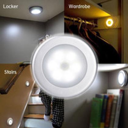 Imagem de Luminária Com Sensor De Movimento Com 6 Led Ímã Para Armario ou Escada Sem Fio