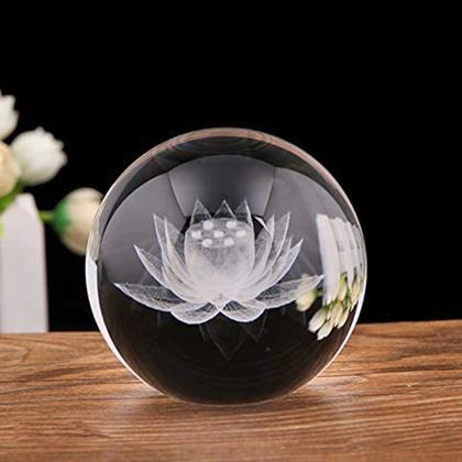 Imagem de Luminária Cristal De Mesa Planeta Terra Galáxia Sistema Solar LED Base Madeira Enfeite Decorativo Casa