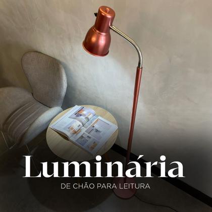 Imagem de Luminaria De Chao Abajur Flexivel Para Leitura Canto De Sala Lateral De Cama Quarto Cabeceira