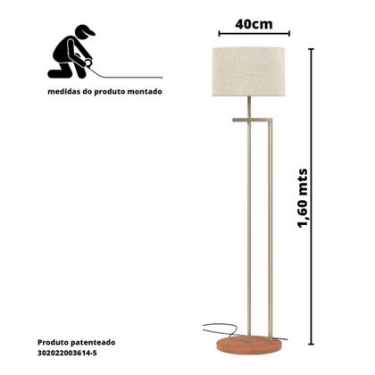 Imagem de Luminária de Chão Abajur Para Sala Estilo Industrial Salone Bivolt Moderna