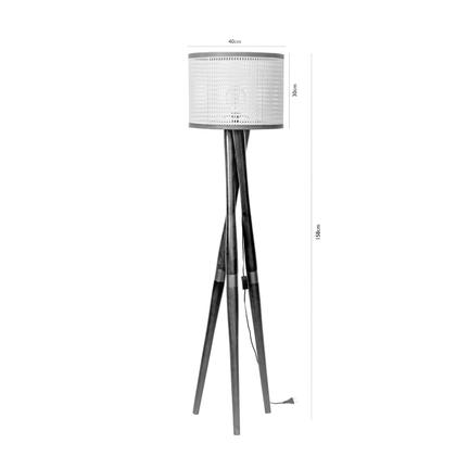 Imagem de Luminária de Chão Belíssima Tripé de Madeira Design Moderno Abajur de Piso Luxo 1,58m
