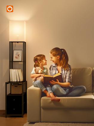 Imagem de Luminária de chão (complemento), luz noturna de 11 cores, 2 portas USB e 1 tomada