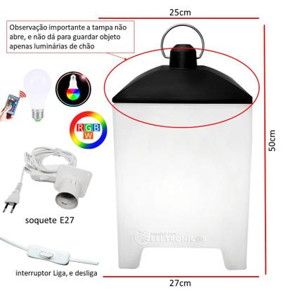 Imagem de Luminária De Chão RGBW Marroquina Para Iluminar Com Controle 10010535