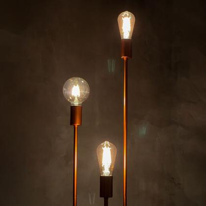 Imagem de Luminaria De Chao Tripé Decorativa Industrial Haste Tripla Para Leitura Descanso Sala, Quarto, Escritorio Bivolt