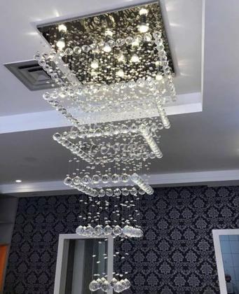 Imagem de Luminária De Cristal Com Até 4m Para Vão De Escada