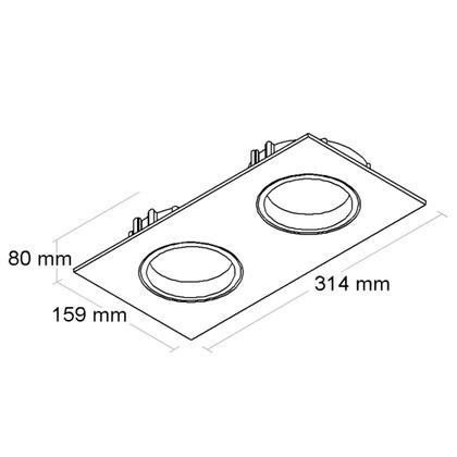 Imagem de Luminária De Embutir Direcional Pulito Bella Luce BL1088/2