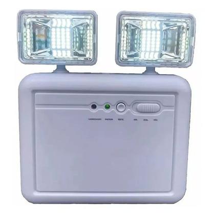 Imagem de Luminaria de Emergencia 2 Farois Lampada LED Recarregavel Iluminaçao Luz Casa Comercio Empresa