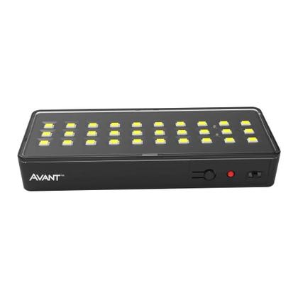 Imagem de Luminária de Emergência Avant 30 Leds 1W Preto 6,0K