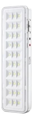 Imagem de Luminária De Emergência Elgin 30 Led 48lem30l0000 Cor Branco 127/220v