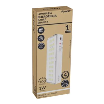Imagem de Luminária de Emergência Lâmpada 30 Leds 6000K Luz Branca Fria Forte Portátil Recarregável Bivolt 1W
