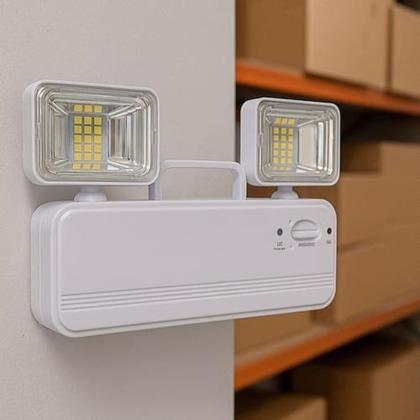 Imagem de Luminária De Emergência Led Com Bateria Recarregável Branco 127/220v - Enviamos no mesmo dia
