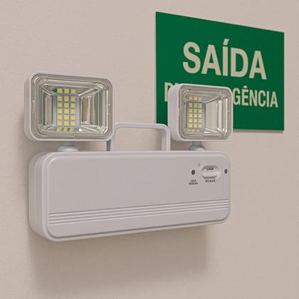 Imagem de Luminária de Emergência Luz Led Recarregável Bivolt
